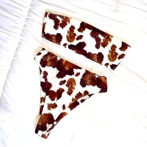 nasty gal cow print bikini set 🐄🤠